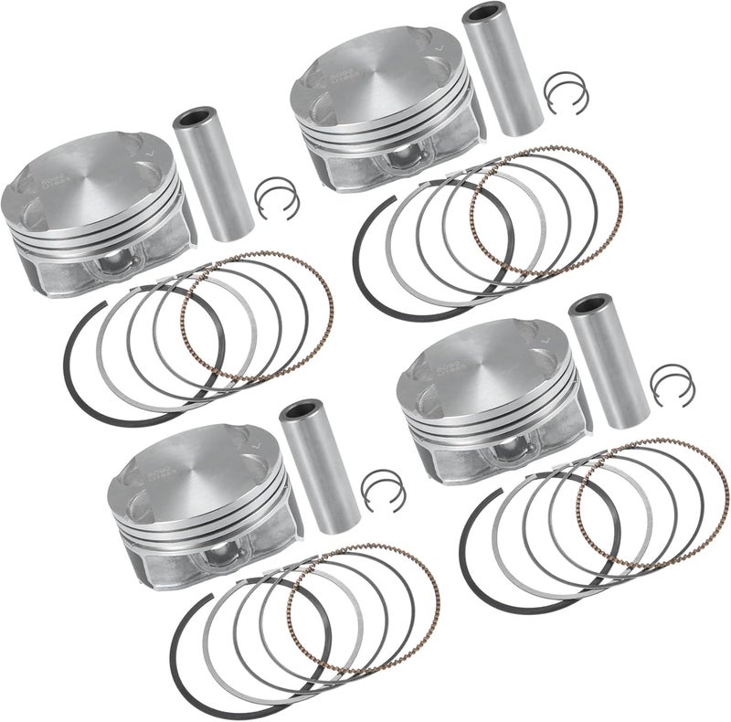 Partuto 12578324 / Front/Engine Piston and Pin Assembly for Buick LaCrosse 2.4L 2010-2016 for Chevy Captiva 2012-2015 / Piston Rings Kit/Metal / 1 Set/Titanium Tone Replacement - Image 1
